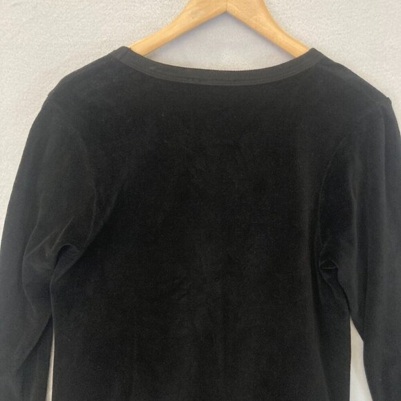 WILT Slouchy Velour Cardigan Sweater Black Womens XS Velour Made In USA Boxy - Picture 11 of 12